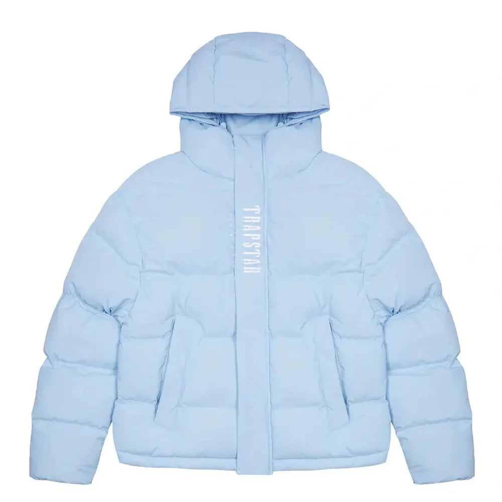 Trapstar Decoded Hooded Puffer Jacket 2.0 Ice Blue