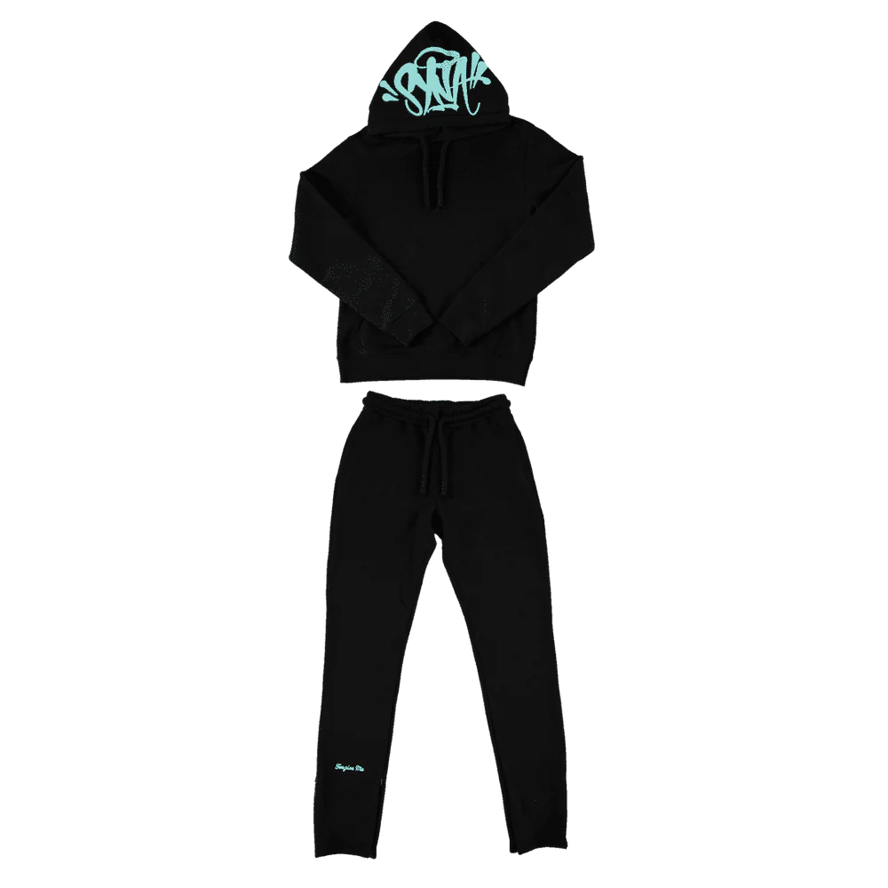 Syna Linen Tracksuit Black/Blue