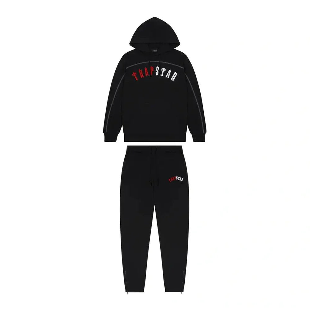 Trapstar Irongate Arch Chenille Tracksuit - Black/Red