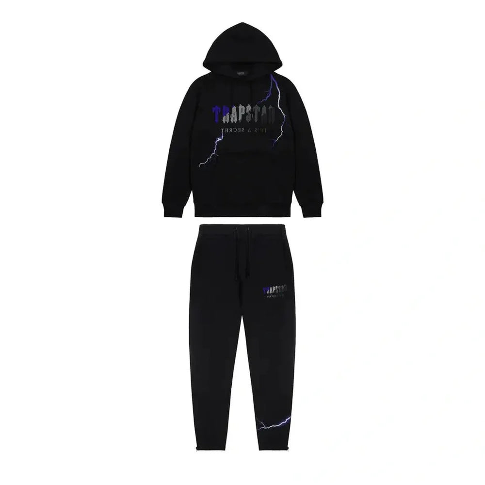 Trapstar Chenille Decoded 2.0 Lightning Tracksuit Black/Blue