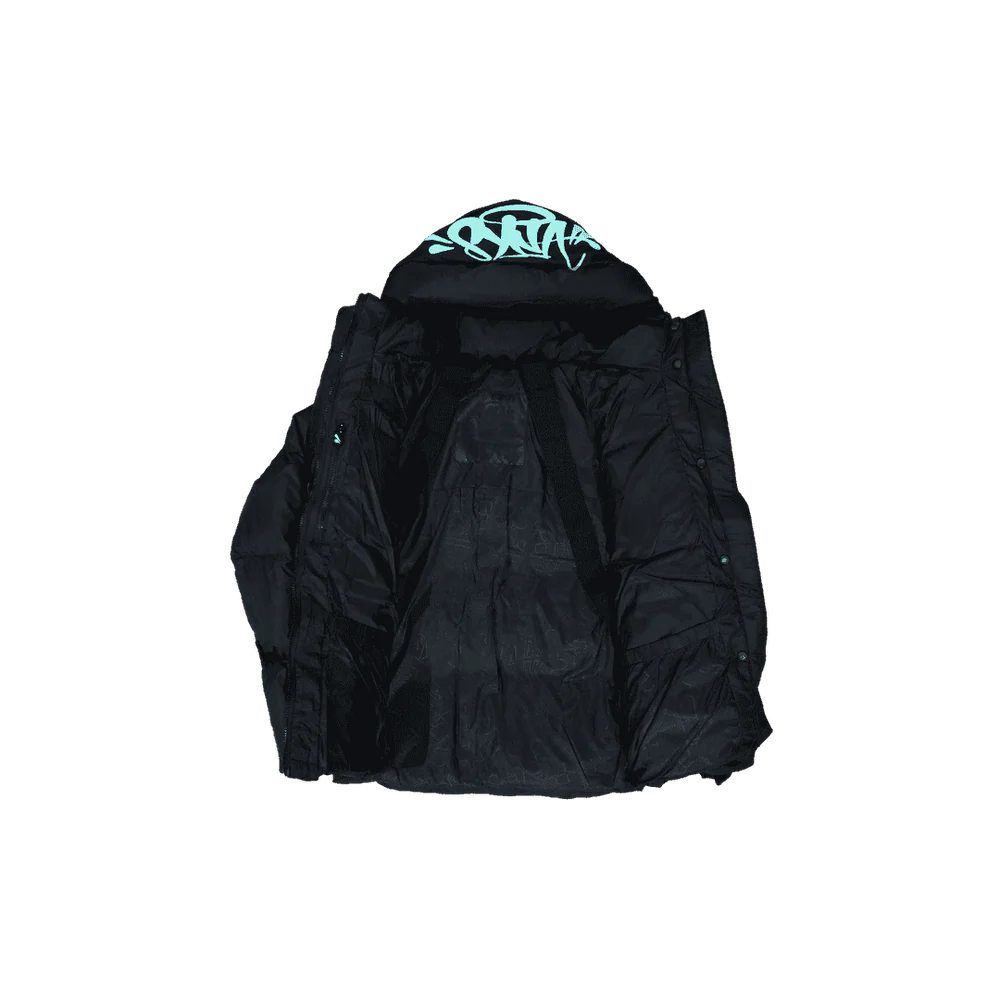 Syna World Hooded Puffer Black/Blue