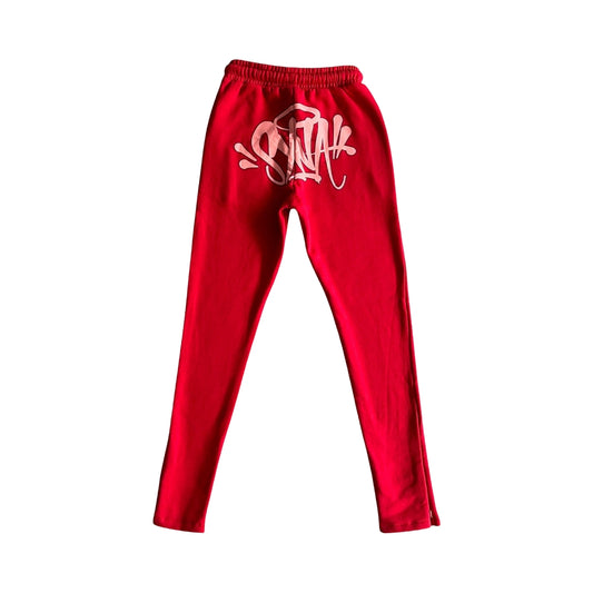 Syna Linen Tracksuit Pink/Red