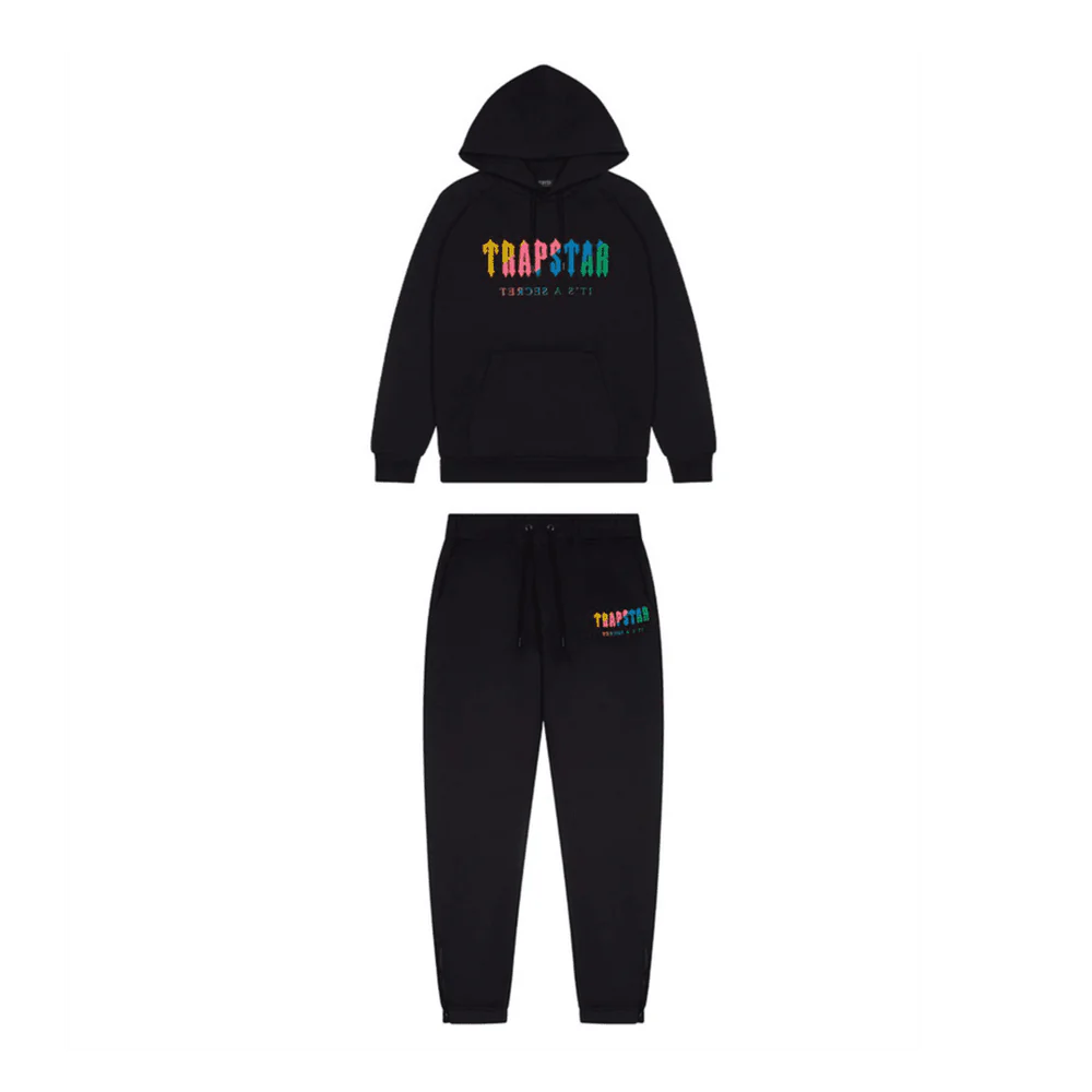 Trapstar Chenille Decoded 2.0 Tracksuit Black/Rainbow