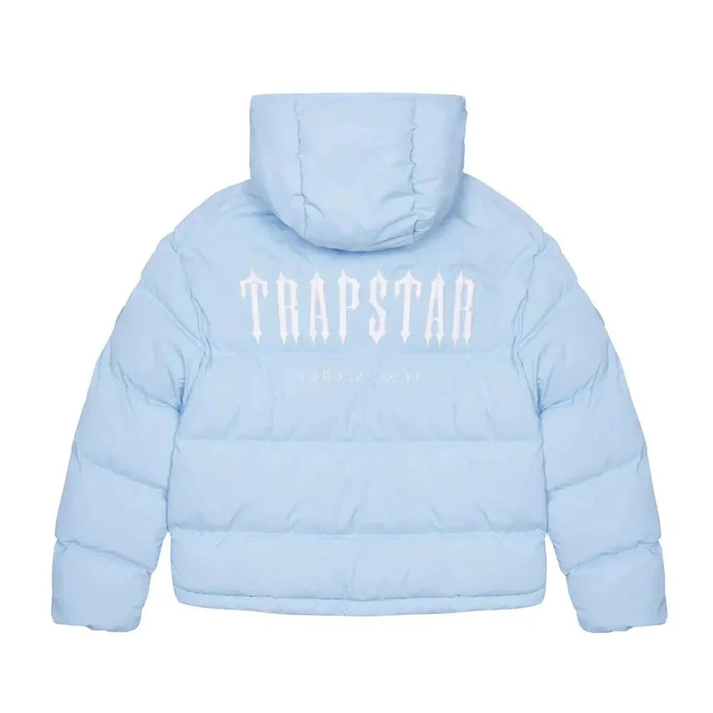 Trapstar Decoded Hooded Puffer Jacket 2.0 Ice Blue
