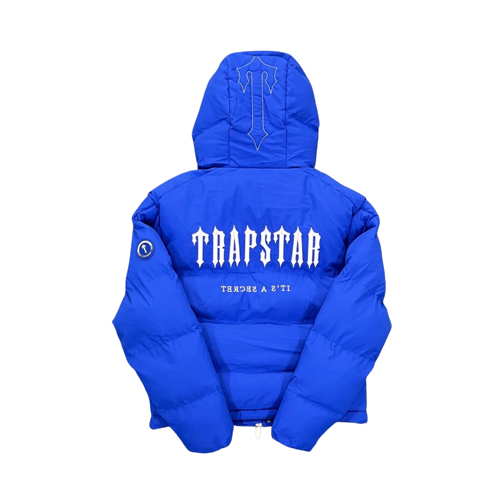 Trapstar Decoded Hooded Puffer Jacket 2.0 Dazzling Blue