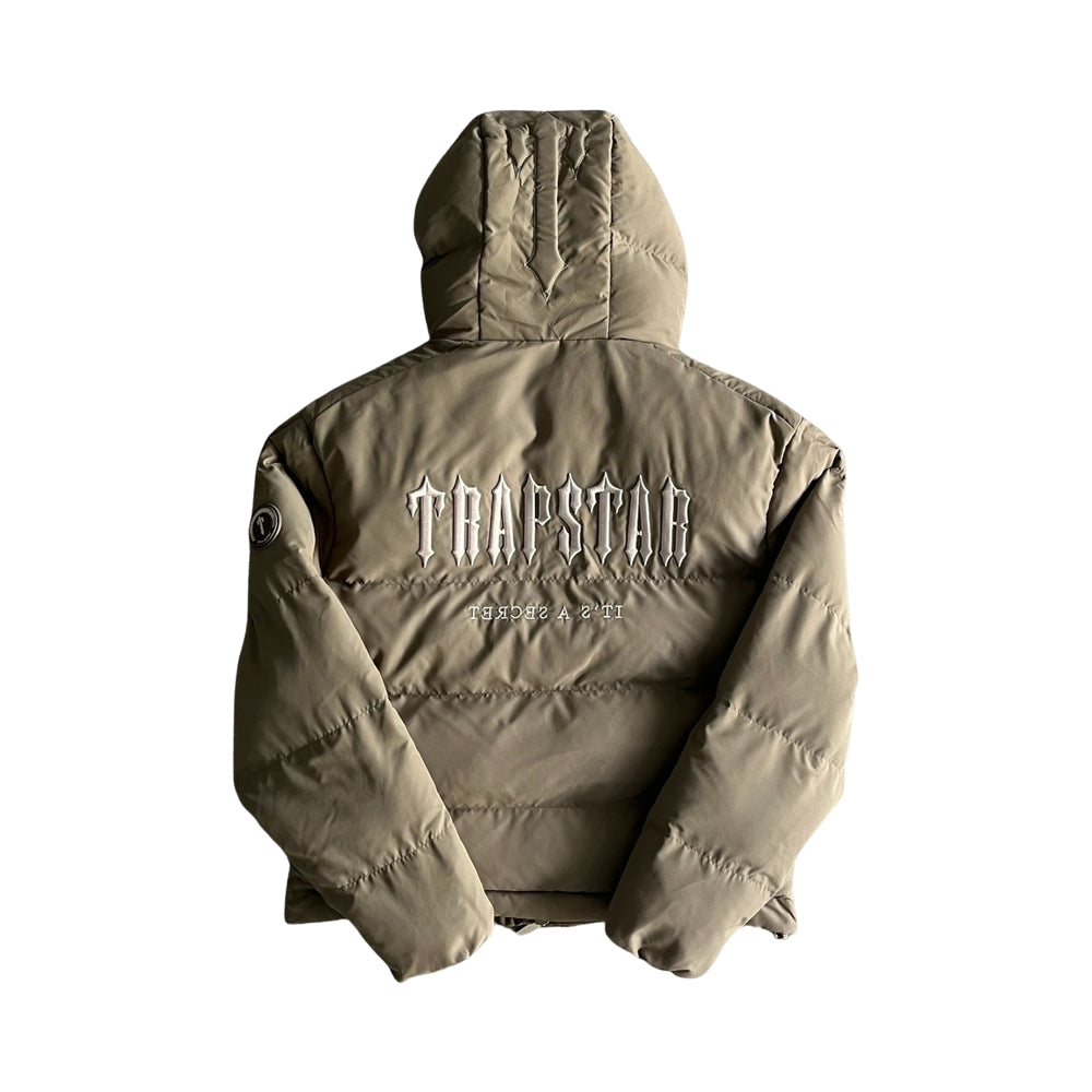 Trapstar Decoded Hooded Puffer Jacket 2.0 Khaki