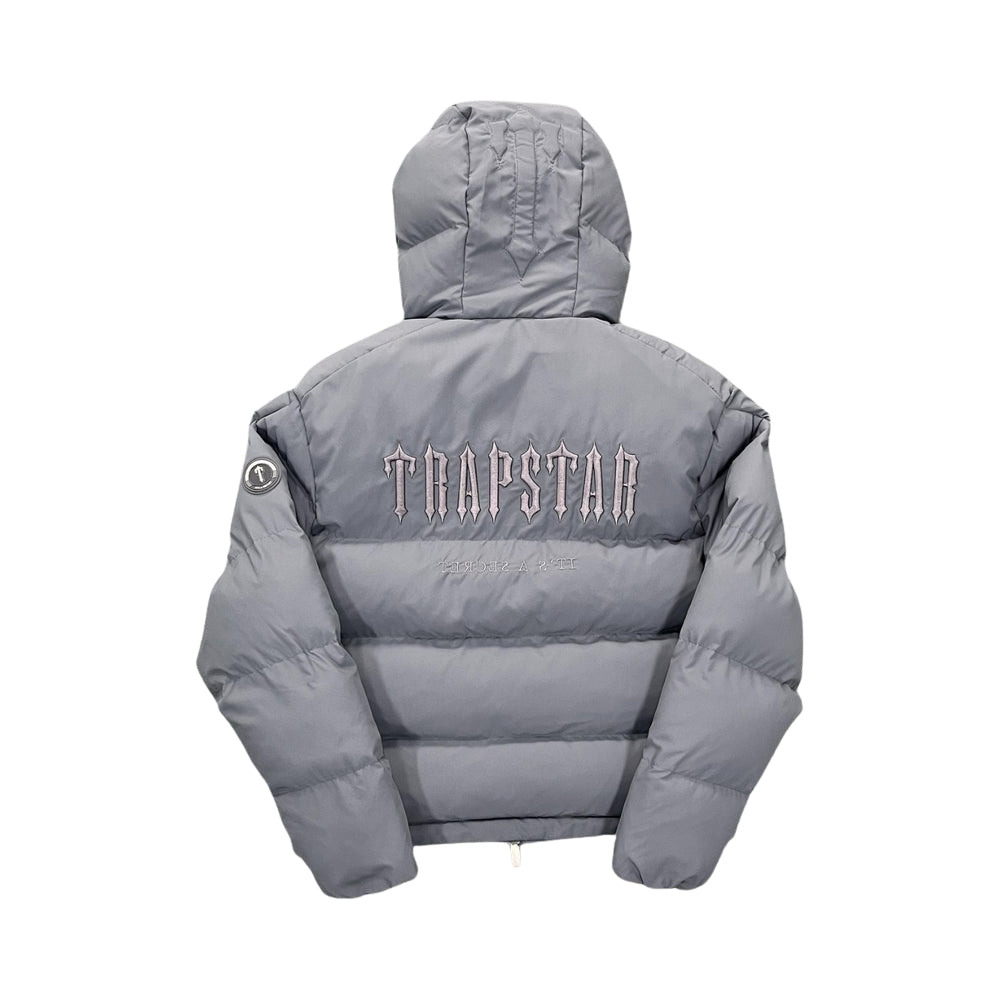 Trapstar Decoded Hooded Puffer Jacket 2.0 Grey