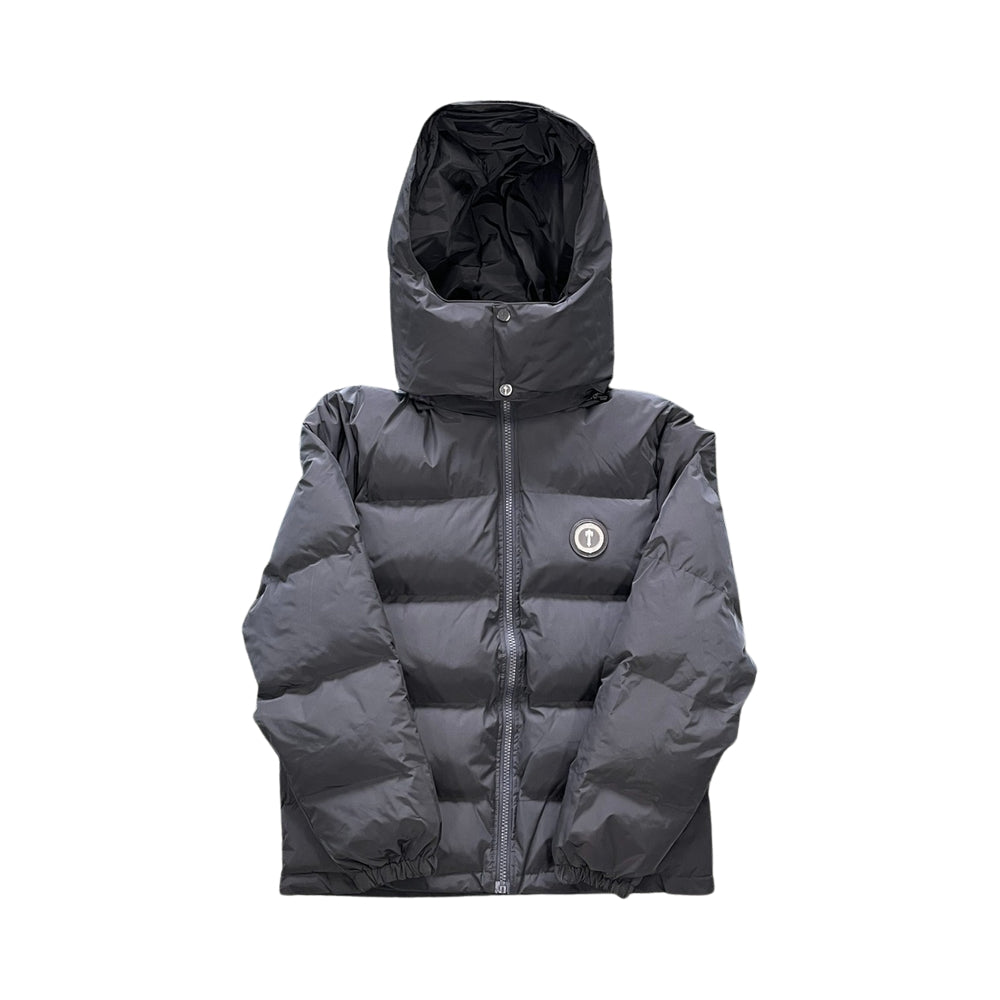 Trapstar Dark Grey Irongate Detachable Hooded Puffer Jacket